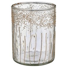 Glas Zylinder, rau, 10x10x13cm, klar