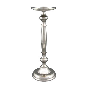 Aluminium Candle Holder Stumps, 25x11,5cm, Silver