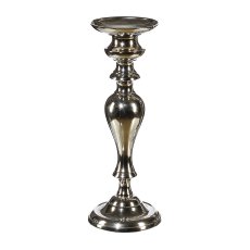 Aluminium Candle Holder Romantic, 35x13cm, Silver