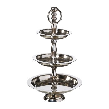 Aluminium Etagere BASIC x3, 22,5x13cm, silber