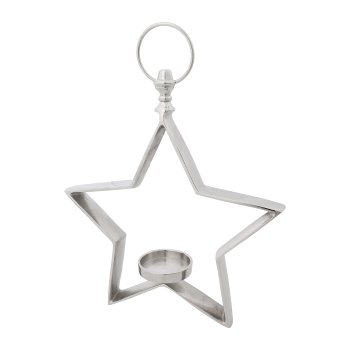 Star Candle Hanger, 39x36x10 cm, Silver