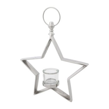 Star Candle Hanger, 39x36x10 cm, Silver