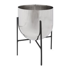 Stainless Steel Object On Aluminium Base, 26x18cm, Silver