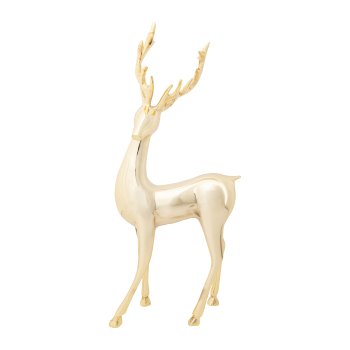 Aluminium Stag Standing Style, 40x20x11cm, Gold