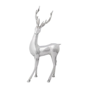 Aluminium Hirsch stehend STYLE, 74x31x18cm, silber