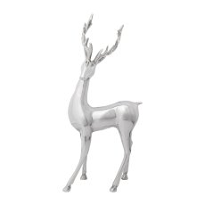 Aluminium Stag Standing Style, 74x31x18cm, Silver