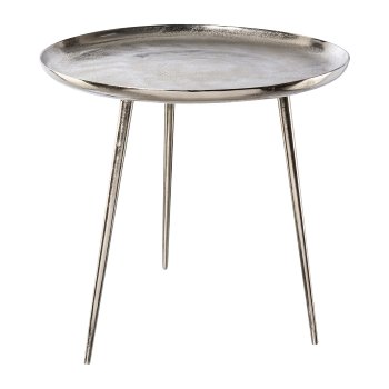 Aluminium Side Table, 56x59cm, silver