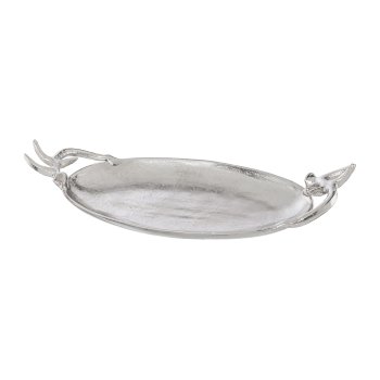 Aluminium Schale oval HARRIS, 40x19x7cm, silber