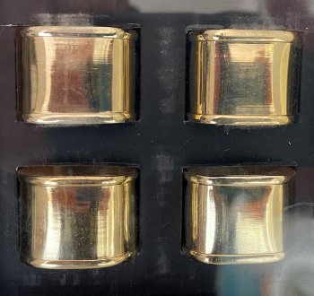 Edelstahl Serviettenring AVA, 4x4x3cm, alt gold, 4/Box