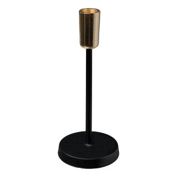 Aluminum candle holder Classic, 8x8x20cm, black gold