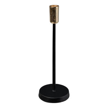 Aluminum candle holder Classic, 8x8x26cm, black gold