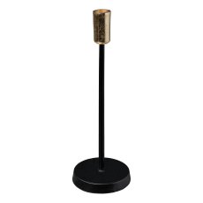 Aluminum candle holder Classic, 8x8x26cm, black gold