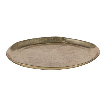 Aluminium plate, TUFTED, 30x30x2.5cm, gold