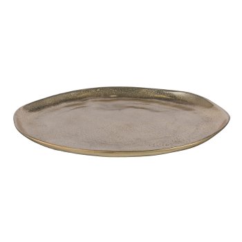 Aluminium plate, TUFTED, 38x38x2.5cm, gold