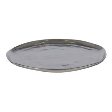 Aluminium Teller, TUFTED, 38x38x2,5cm, Silber