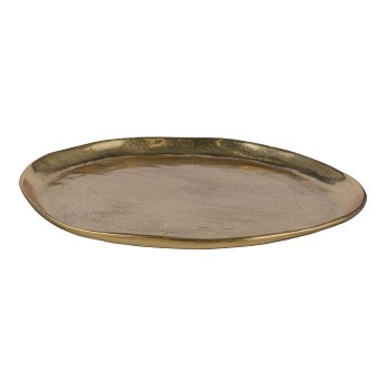 Aluminium Teller, TUFTED, 45x45x2,5cm, Gold