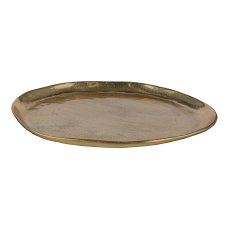 Aluminium plate, TUFTED, 45x45x2.5cm, gold