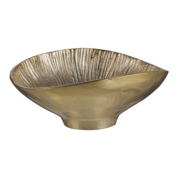Aluminium bowl, TUFTED, 28x25x12cm, gold