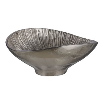 Aluminium Schale, TUFTED, 28x25x12cm, Silber
