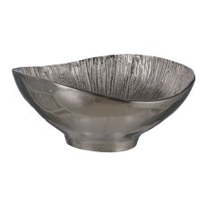 Aluminium bowl, TUFTED, 30x33x15cm, silver