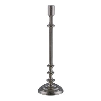 Aluminium Kerzenhalter, CLASSIC, 43x12cm, Silber