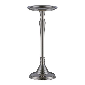 Aluminium pillar candle holder, SCANDI, 24x10cm, silver