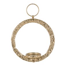 Aluminium Ring, Hänger, Windlicht, 28x25x8cm, Gold