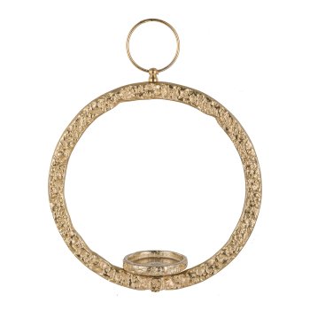 Aluminium Ring, Hänger, Windlicht, 32x30x8cm, Gold