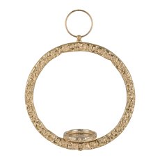 Aluminium Ring, Hänger, Windlicht, 32x30x8cm, Gold