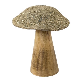 Holz-Pilz MOSAIK, 11,5x11,5x16,5cm, natur