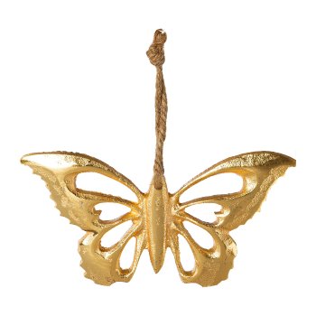 Aluminium Schmetterling Hänger, 15x8x1cm, gold