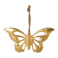 Aluminium Schmetterling Hänger, 15x8x1cm, gold