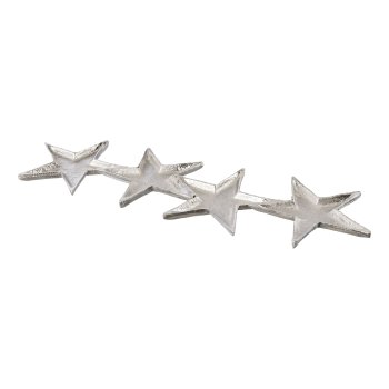 Aluminum star plate, 57x22x2cm, silver