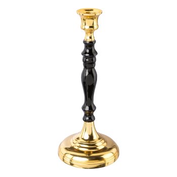Aluminium Kerzenhalter BLACK GOLD, 24x10x10cm, schwarzgold