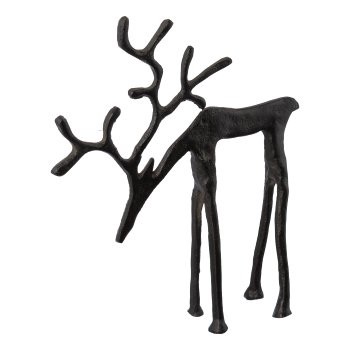 Aluminum stag stylistic DOWN, 27x24x6cm, black