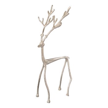 Aluminum stag stylistic UP, 60x30x11cm, silver