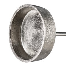 Aluminium Kerzenhalter mit Pin 6.5x6.5x8,5cm, silber