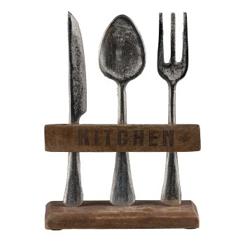 Aluminium Besteck "Kitchen", 21x15,5x5cm, Silber