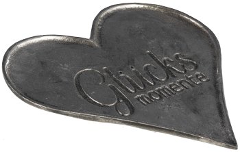 Aluminum Herz Platte, m.Schriftzug 26x26x2cm, Silber