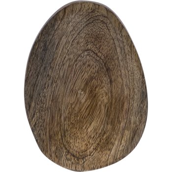 Holz Schale, organisch, 8x6x1,5cm, natur