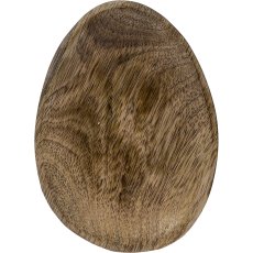 Holz Schale, organisch, 12x9,5x2cm, natur