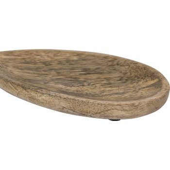 Holz Schale, Elipse, 15x7,5x1,5cm, natur