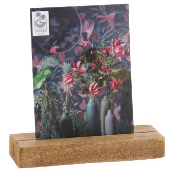 Mango wood card holder, bar, 15x5x2.5cm, natural, Lepuro