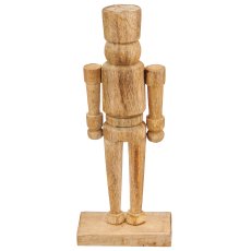 Mango wood nutcracker, standing, 30x10x6cm, natural