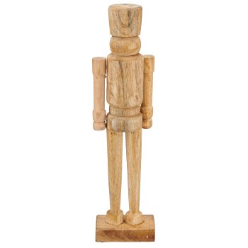 Mango wood nutcracker, standing, 40x10x6cm, natural