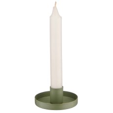 Metall Kerzenhalter, rund, 8x8x3cm, jade