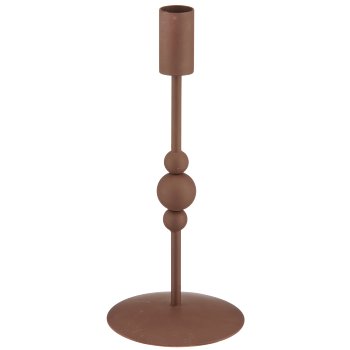 Metall Kerzenhalter BOBBELS, 21x9x9cm, mokka