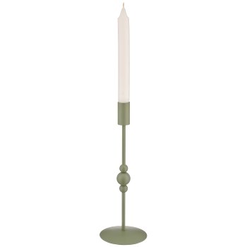 Metal candle holder BOBBELS, 25x9x9cm, jade