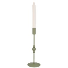 Metal candle holder BOBBELS, 25x9x9cm, jade