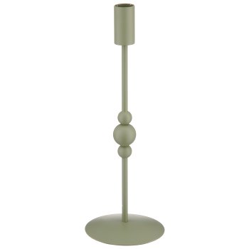 Metal candle holder BOBBELS, 25x9x9cm, jade